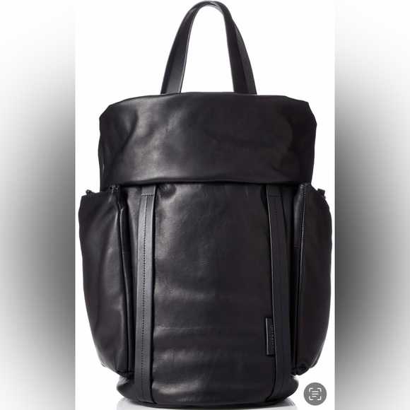 Cote & Ciel Alias Saar Leather Backpack / Tote Bag Black